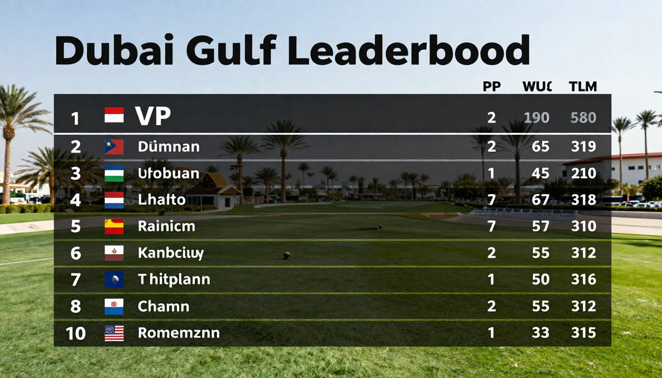 dubai golf leaderboard